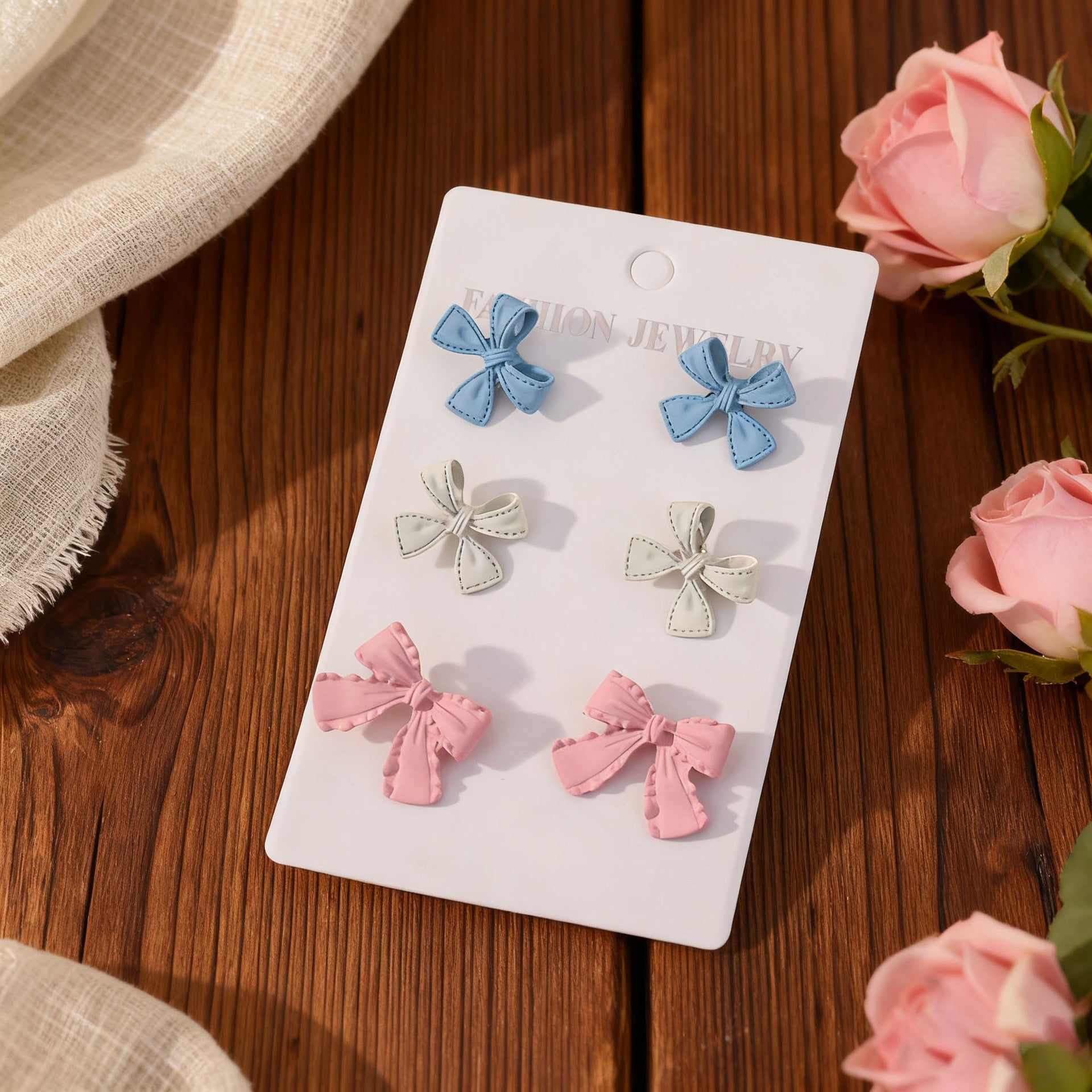 Wholesale Valentine' s Day Love Bow  Acrylic Earrings