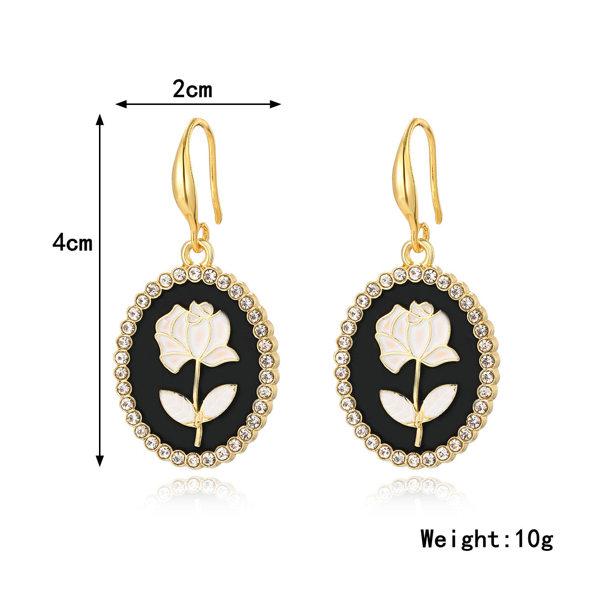 Wholesale Exaggerated Flower Rose High-end Small Fragrance Style Metal Earrings