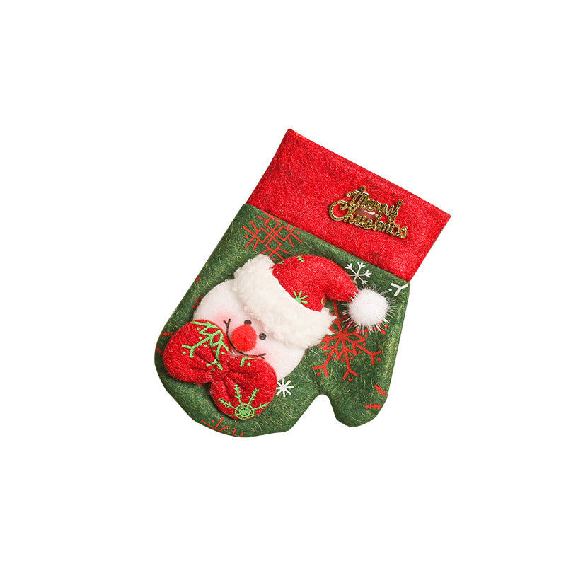 Wholesale Christmas Decoration Small Size Non-woven Christmas Socks Christmas Tree Decorations Candy Bags