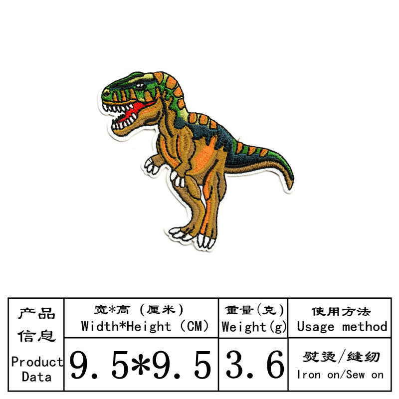 Wholesale 16 Pack Cartoon Dinosaur Embroidery Patches Iron On Appliques Decorative Sew On Badges For Clothing Towels Hats DIY Craft Gift