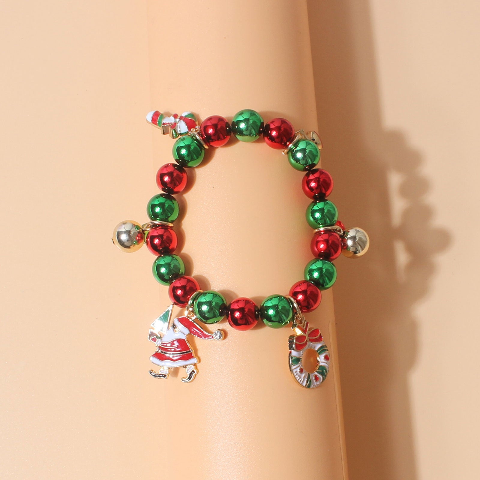 Wholesale Christmas Colorful Beads Beaded Ornament Bracelet