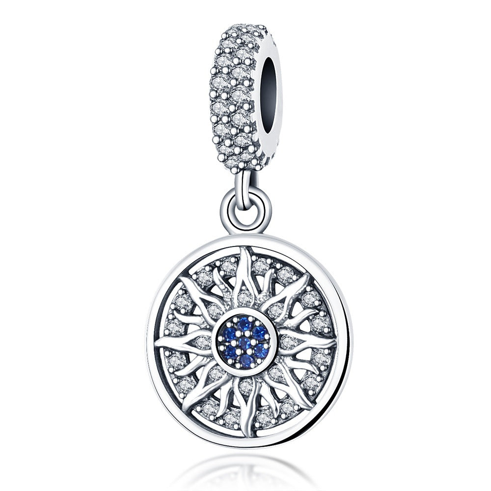 Wholesale Blue Devil's Eye Copper Silver Charms