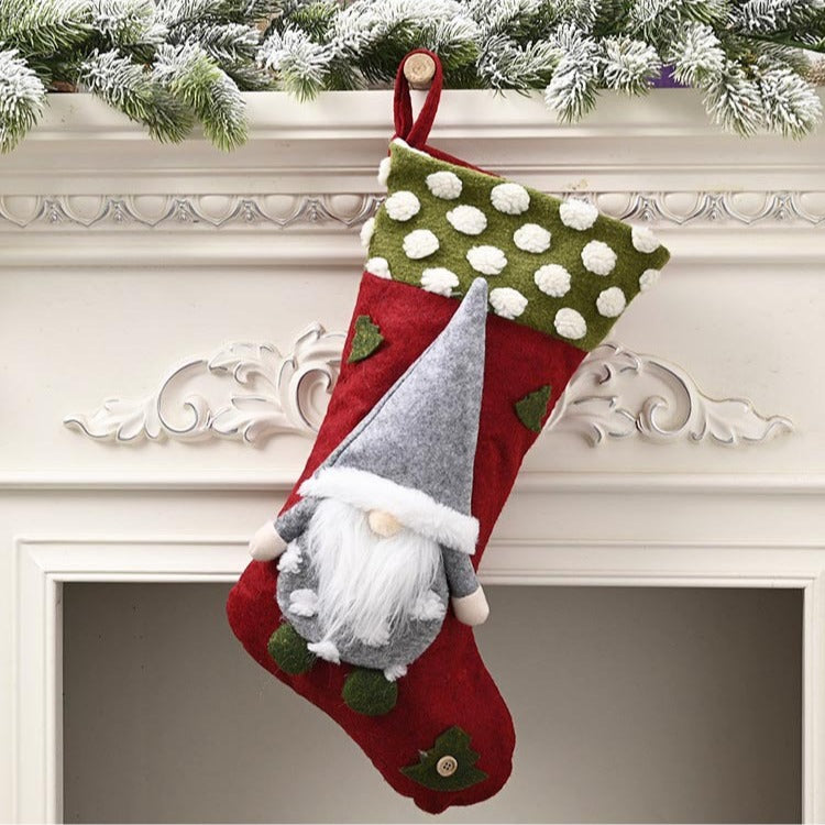 Wholesale Christmas Socks Gift Kids Candy Bag Ornaments
