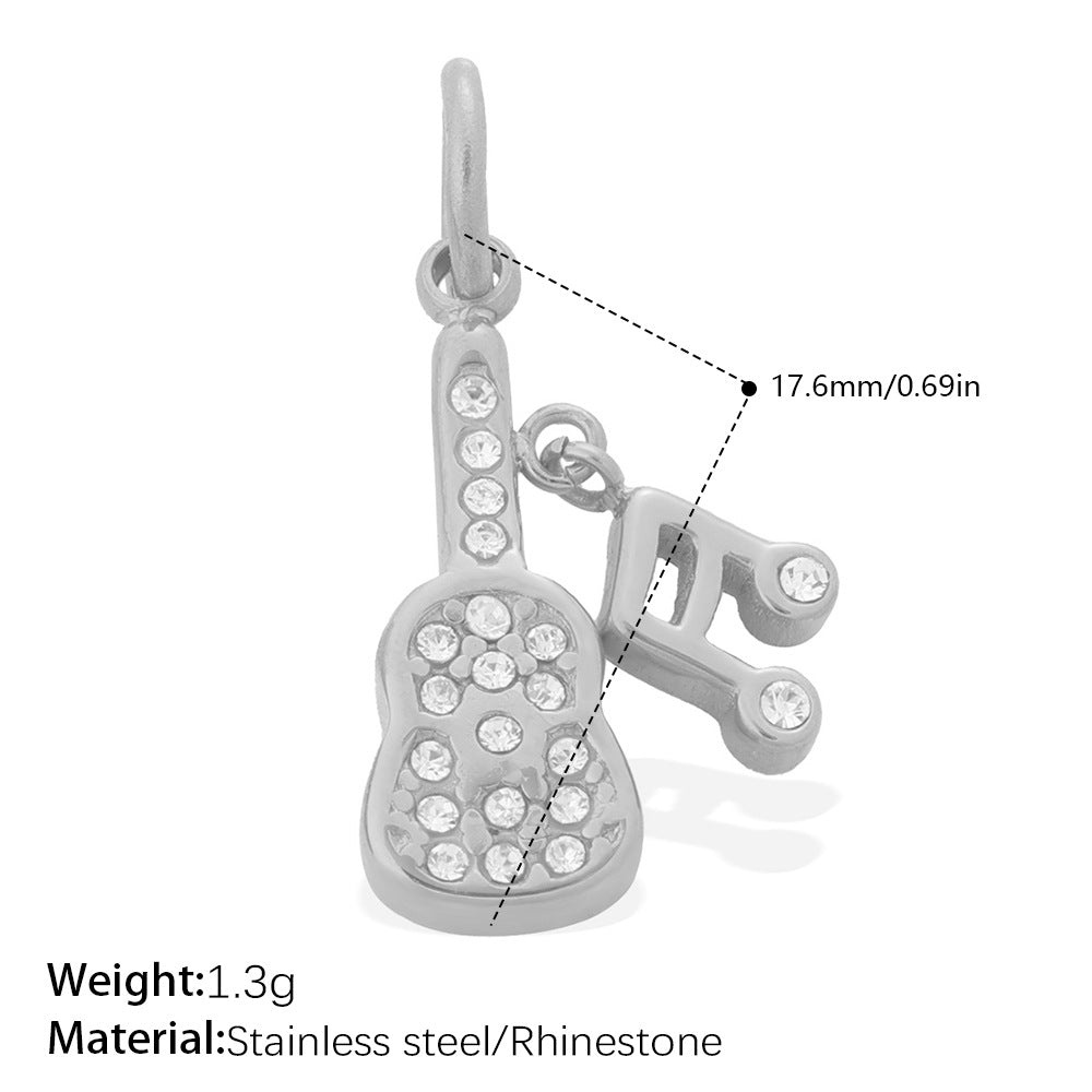 Wholesale Stainless Steel Zircon Sunflower Teardrop Pendant