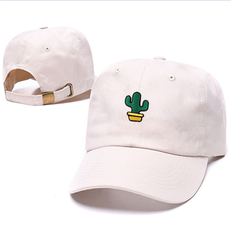 Wholesale Western Style Cute Plant Embroidery Curved Brim Baseball Cap