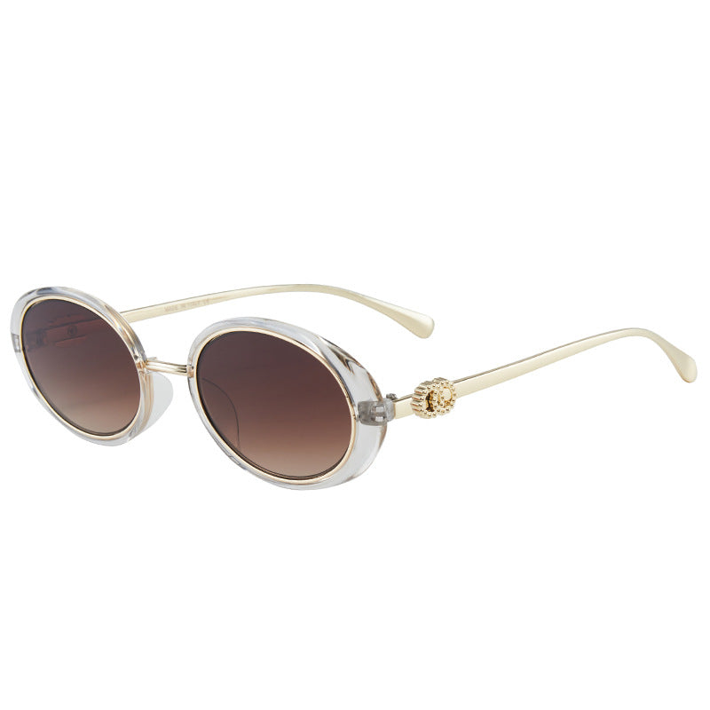Wholesale men' s and women' s round metal frame sunglasses personalized fashion sunshades