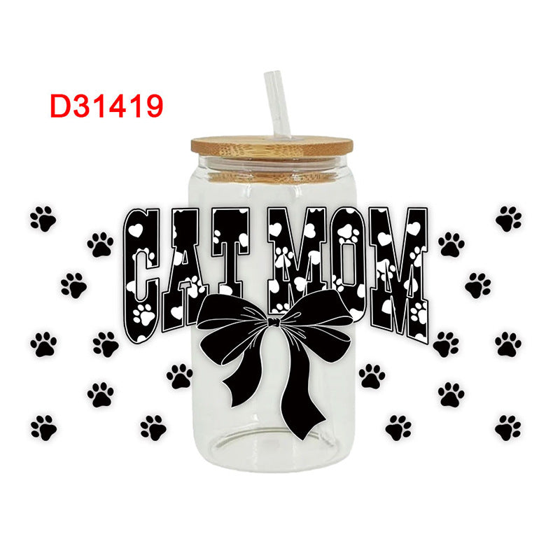 Wholesale Flower Mother's Day 16oz Cup UV DTF Wraps