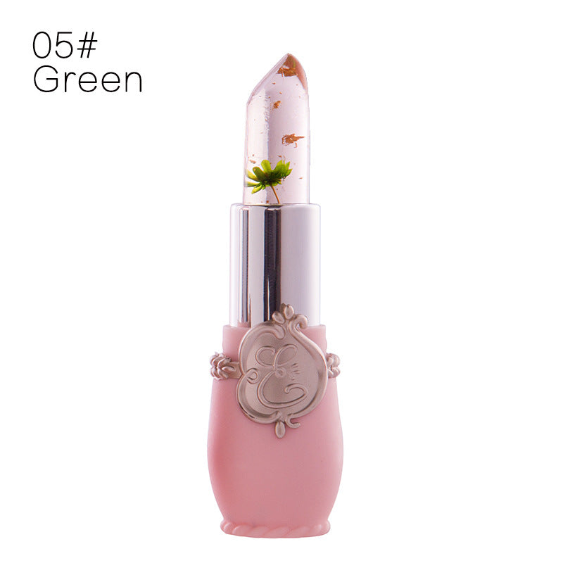 Wholesale Dried Flower Lip Gloss Lipstick Temperature Changing Lipstick