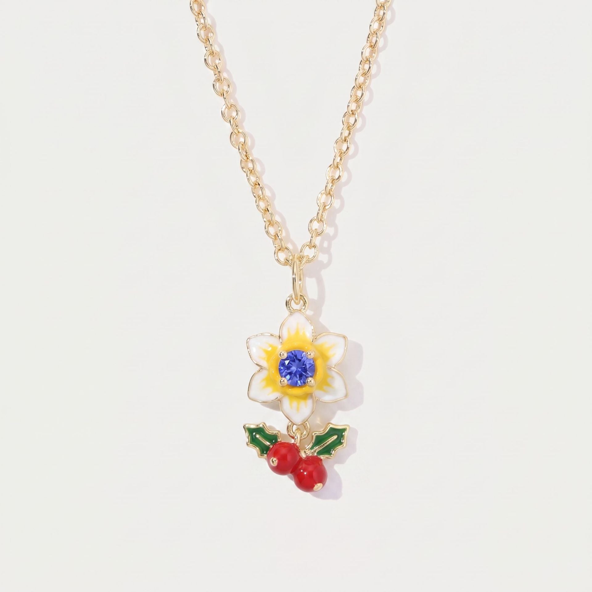 Wholesale Vintage Enamel Fruit Pendant Necklace Stainless Steel Jewelry Fashion Accessory For Women Resale