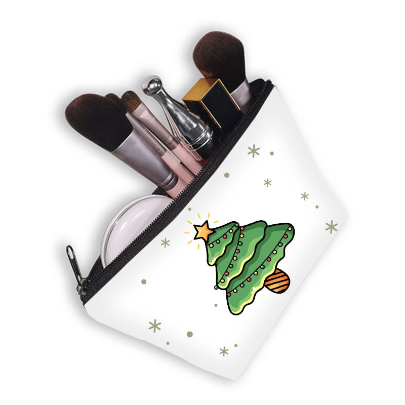 Wholesale Christmas Polyester Makeup Bags, Wash Bags, Storage Bags