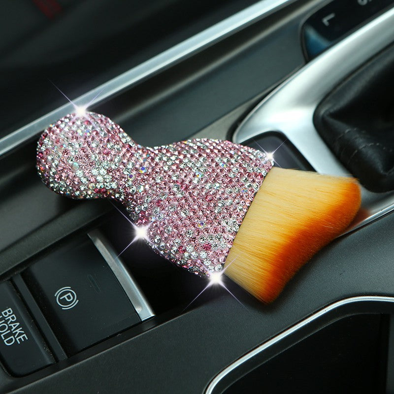 Wholesale Car Air Conditioning Air Outlet Cleaning Diamond Bristle Brush Soft Rubber Car Interior