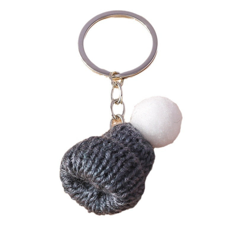 Wholesale Cartoon Mini Colored Knitted Hat Keychain