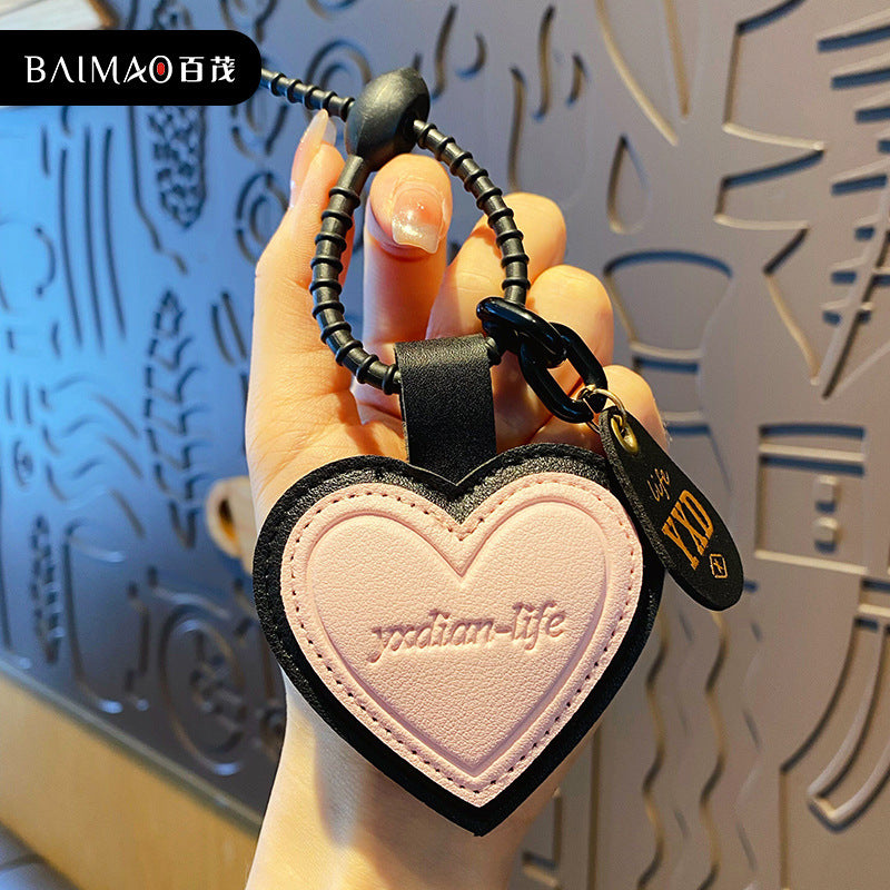 Wholesale Creative Heart Shaped Leather Keychain