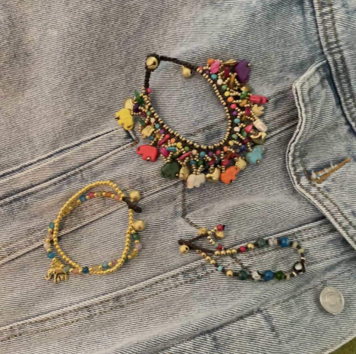 Wholesale of Ancient Works Woven with Exotic Beads and Ropes Bracelet