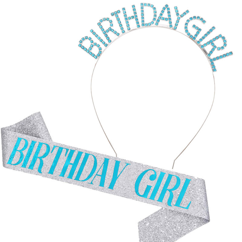 Wholesale BIRTHDAY Party Glitter Colorful Shoulder Belt Ceremony Belt Crown