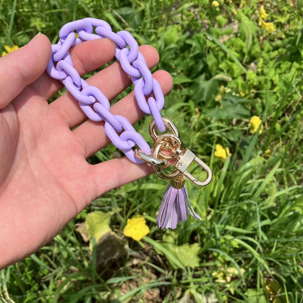 Wholesale Acrylic Colorful Bracelet Keychain