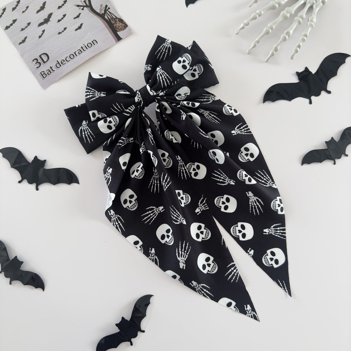 Wholesale  Hair Accessories Pumpkin Skull Ghost Hand Print Bowknot Hairpin