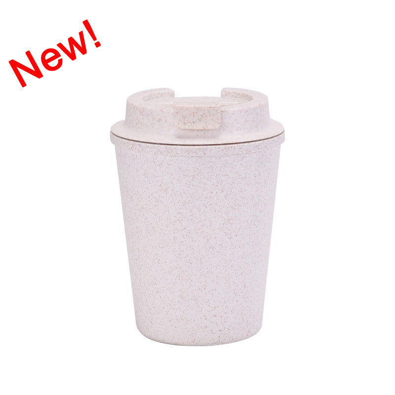 Wholesale Double Layer Water Cup Portable Mini Wheat Straw Coffee Cup