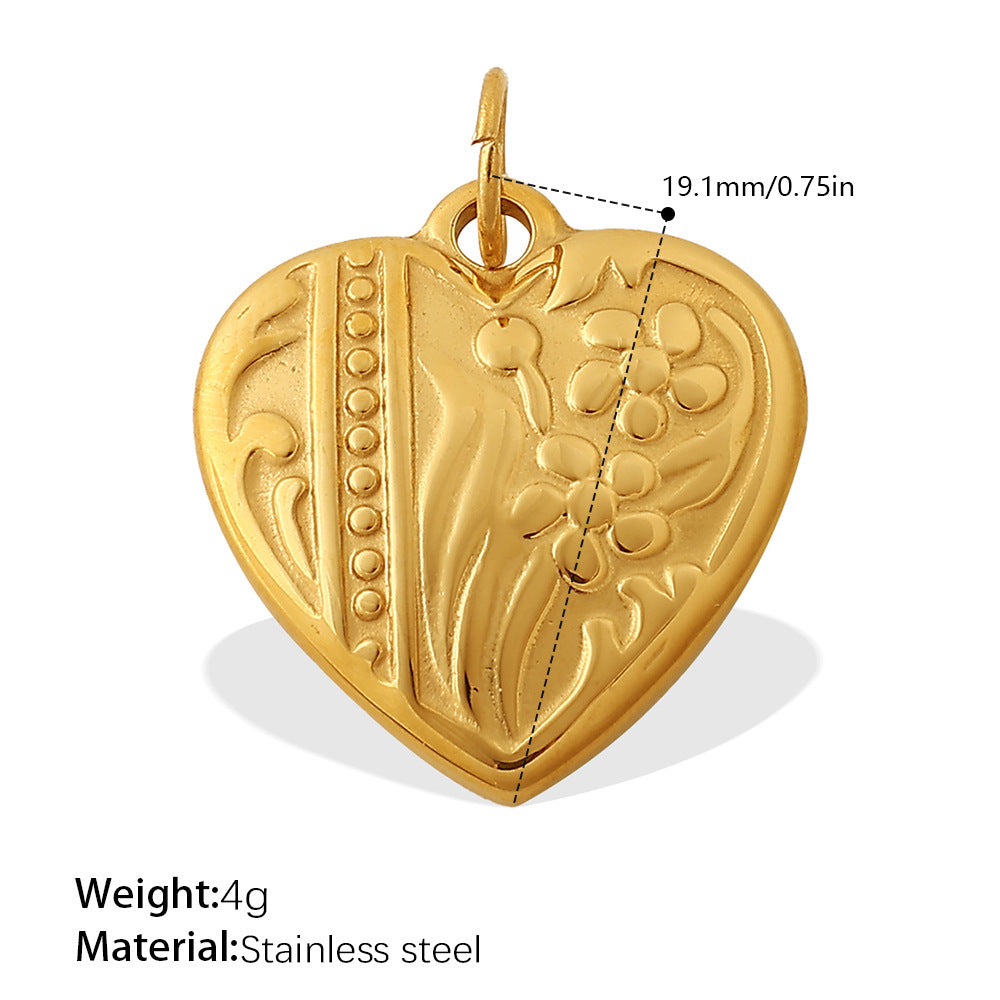 Wholesale Ocean style retro key heart-shaped stainless steel necklace pendant accessories