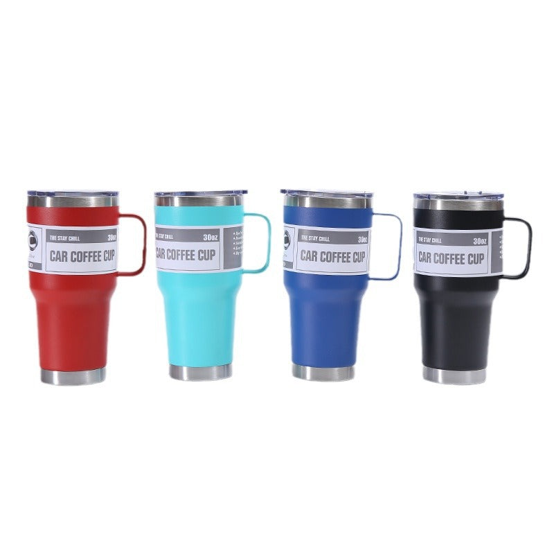 Wholesale Tumbler Stainless Steel Thermos Cup with Handle Portable Large Capacity Vacuum Ice Cup