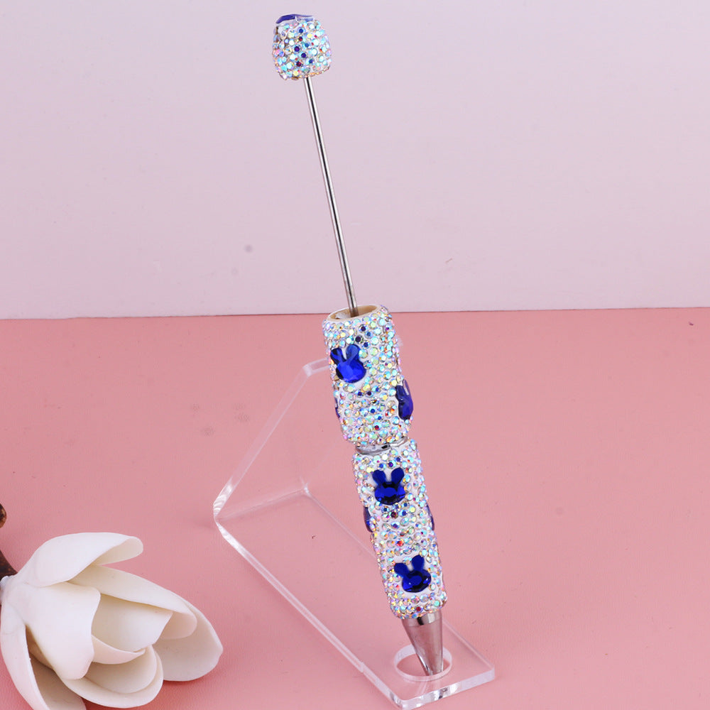 Wholesale 5pcs Colorful Cute Rabbit Zircon Clay Full Diamond DIY Bead Pen