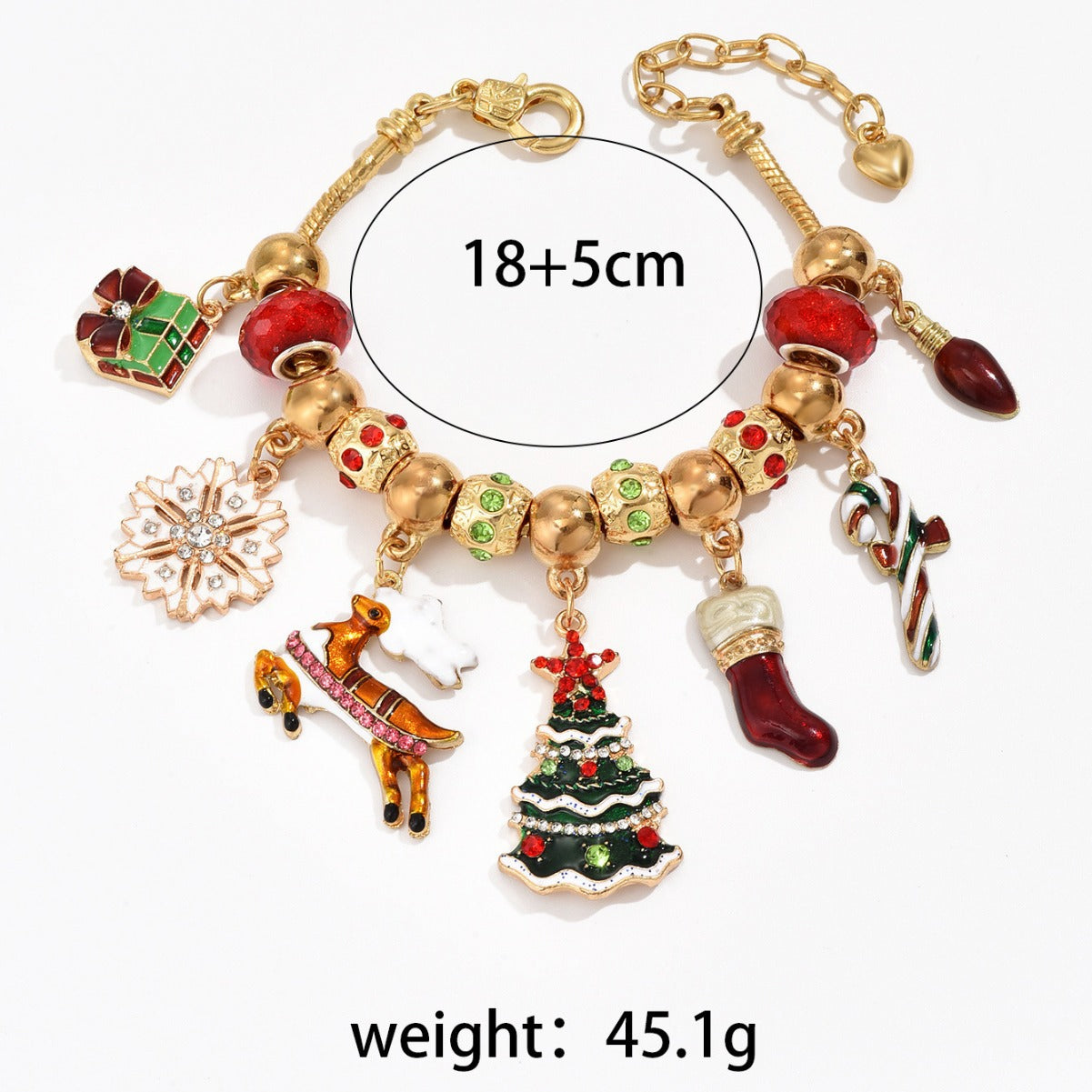 Wholesale Christmas Tree Elk Beaded Bracelets