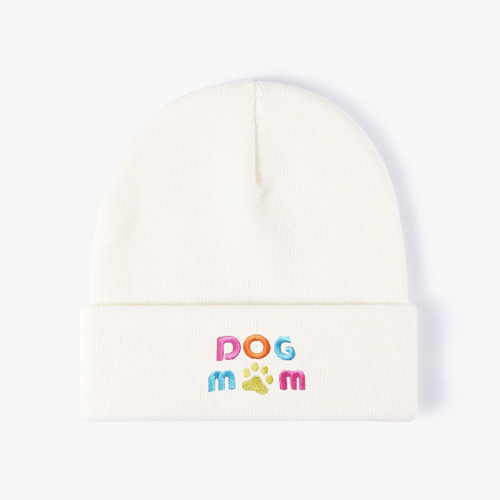Wholesale Embroidery DOG MOM Knitted Hat Beanie