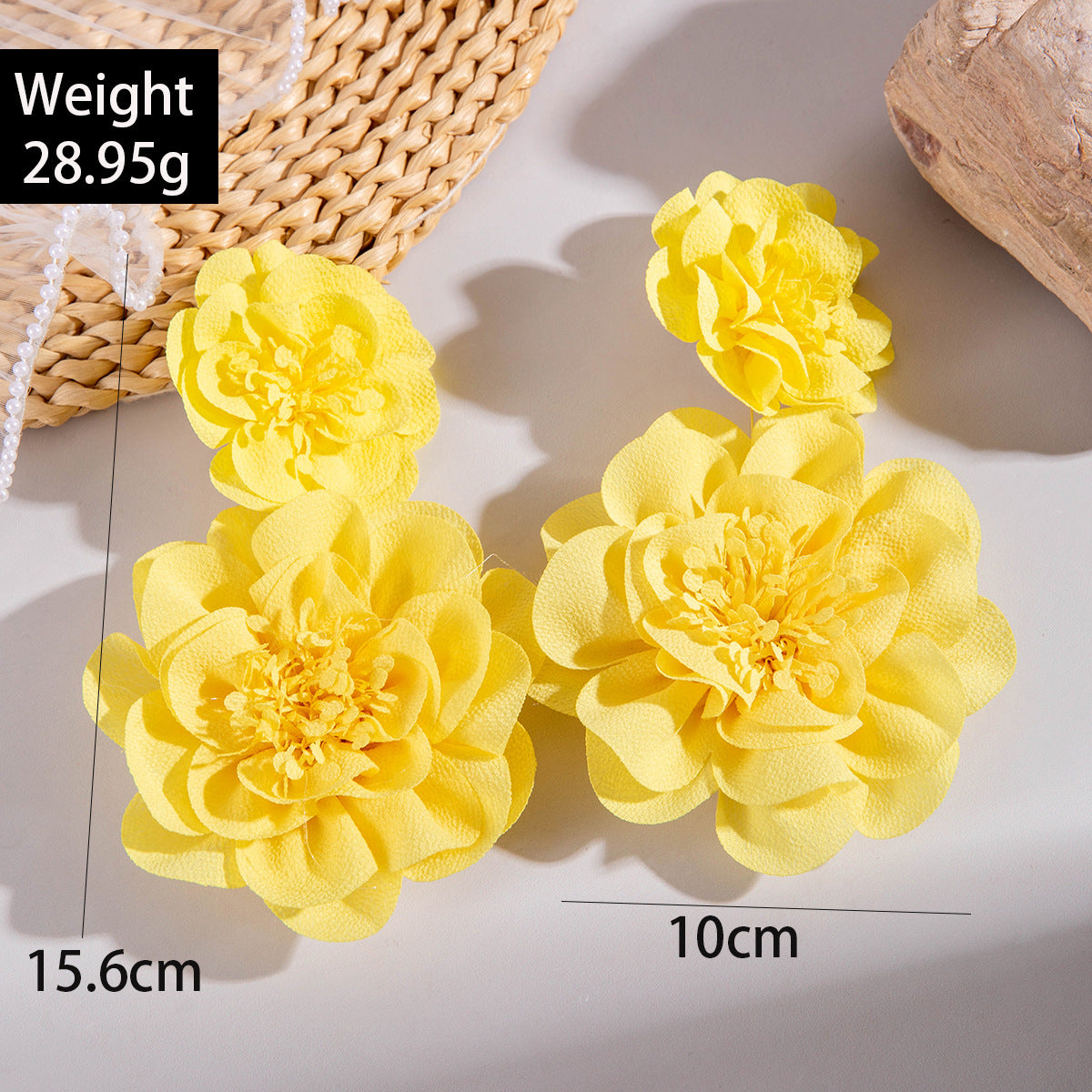 Wholesale Fresh multi-color flower earrings gentle simulation large flower earrings