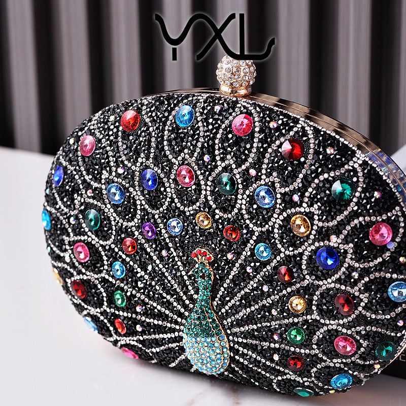 Wholesale Diamond Set Banquet Color Luxury Banquet Fashion Water Diamond Handbag