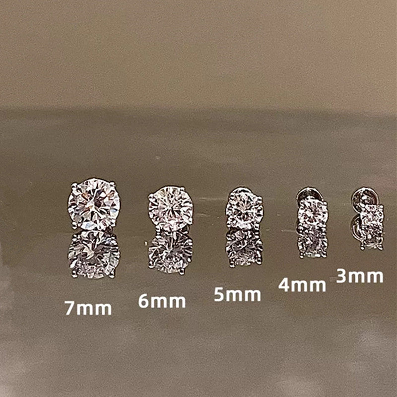 Wholesale Flash Series Huazi claw-set zircon ear bone stud earrings