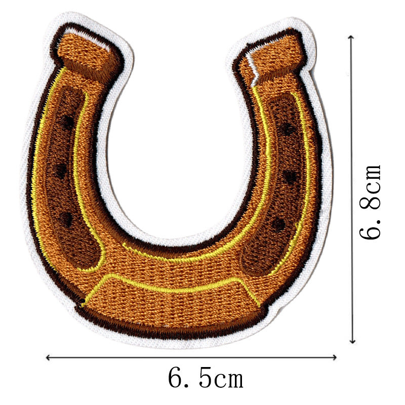 Wholesale Western Cowboy Creative Embroidery Sharpshooter Hat, Reins, Violin Boots Accessories Patch FS