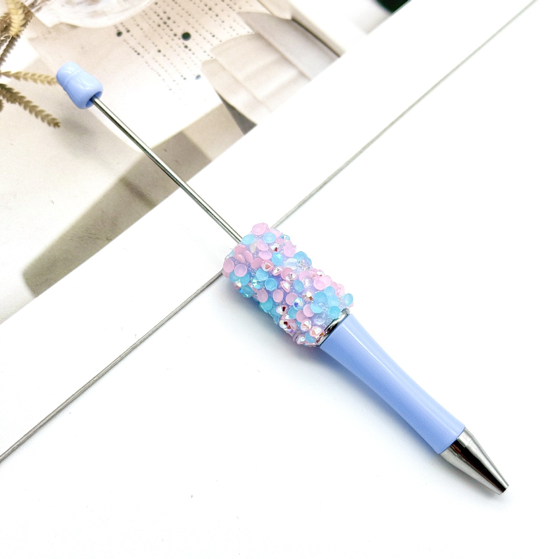 Wholesale DIY Sequin Bead Pen Colorful Resin Ballpoint Pen