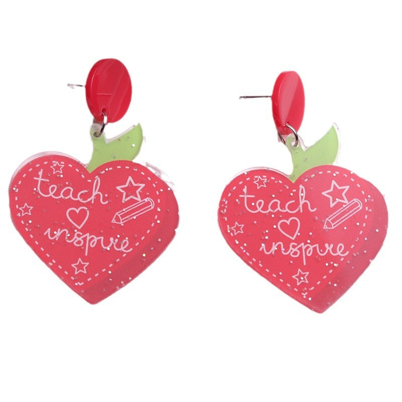 Wholesale Teachers Day Acrylic Earrings