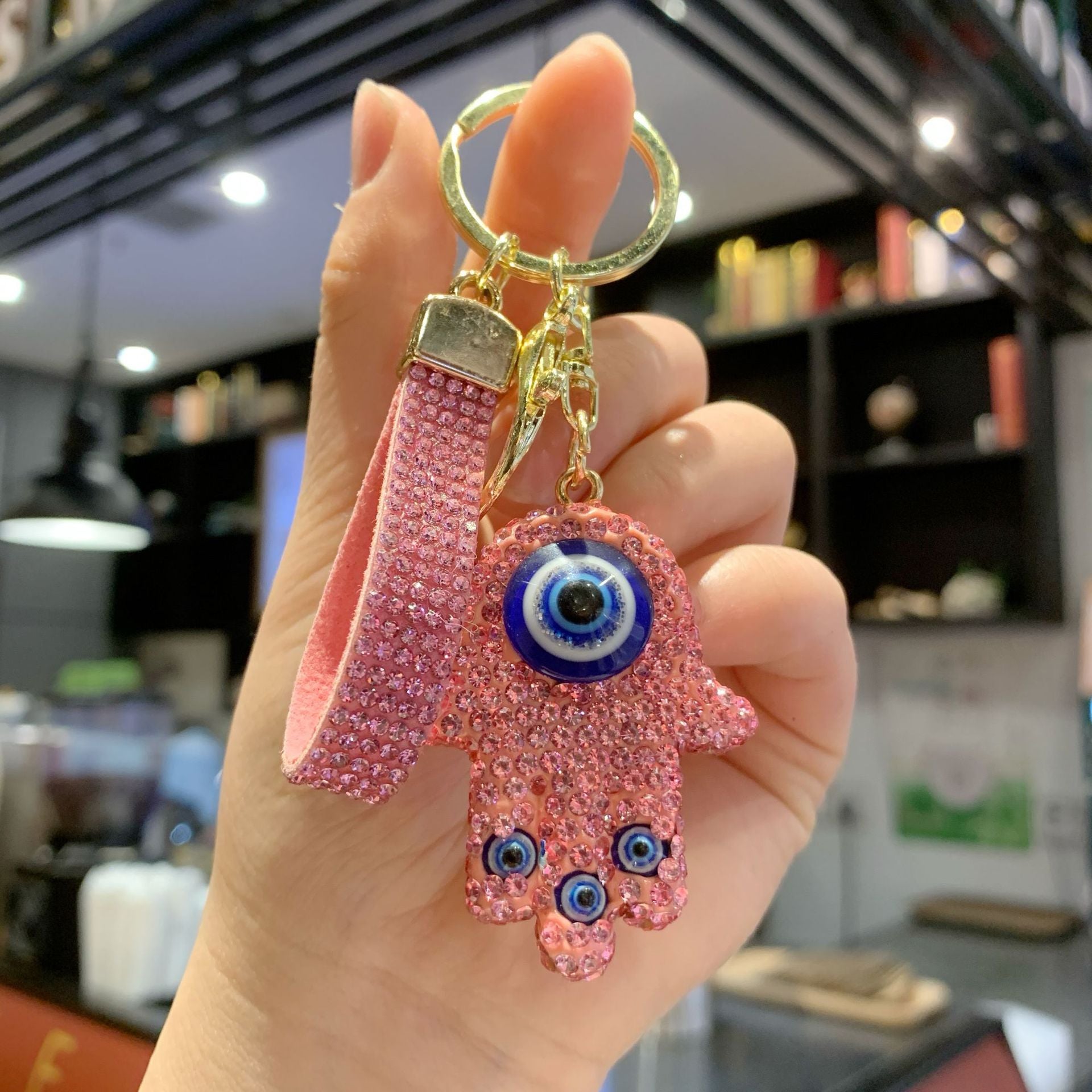 Wholesale Clay Full Drill Demon Eye Keychain