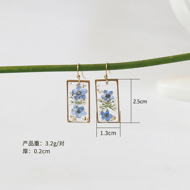 Wholesale 6 pcs dried flower earrings