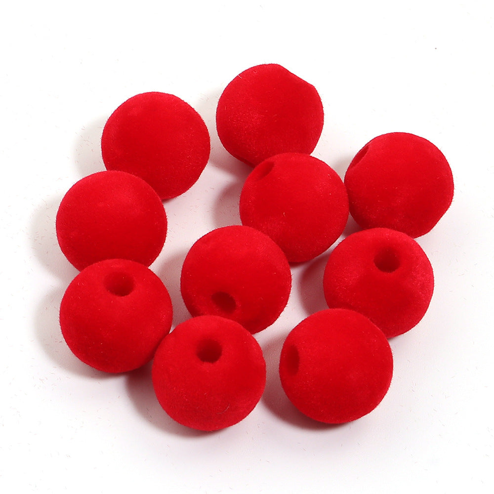 Wholesale 10pcs Acrylic  Series Peach Heart Large Hole Beads