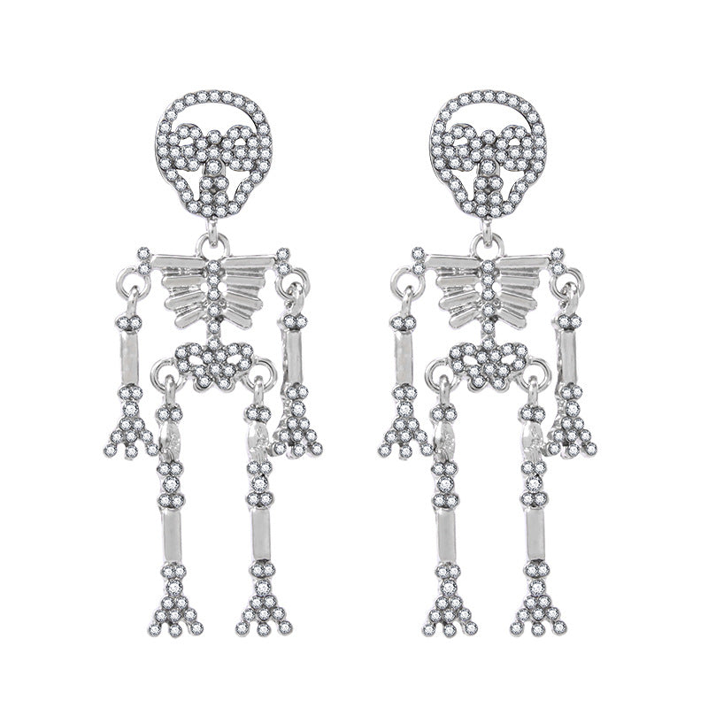 Wholesale Trendy  Earrings Exaggerated Resin Skull Pumpkin  Web Dangle Earrings Party Jewelry Accessory