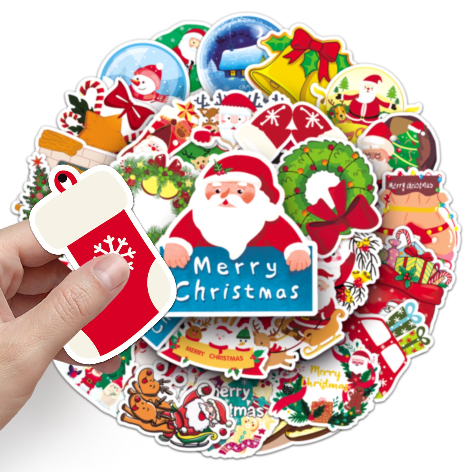 Wholesale 52pcs/ pack Christmas Personality Cartoon Festival Stickers