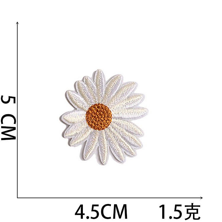 Wholesale Bee Embroidery Cloth Patch Cartoon Computer Embroidery Logo Sunflower Patch