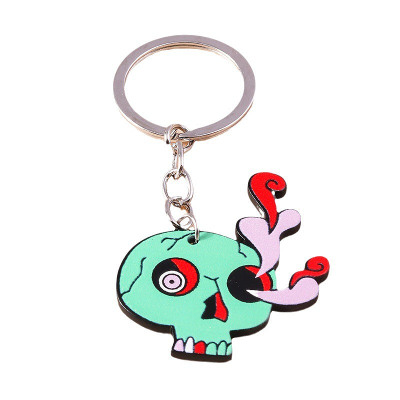 Wholesale Cartoon Skeleton Metal Keychain