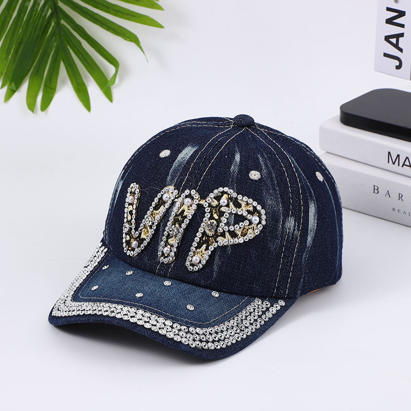 Wholesale Diamond-studded travel and tourism lettering VIP cowboy hat