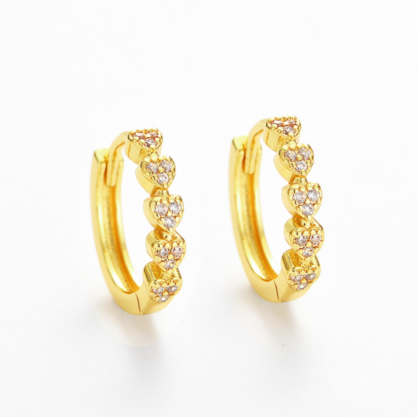 Wholesale Zircon Heart Earrings - Affordable Luxury