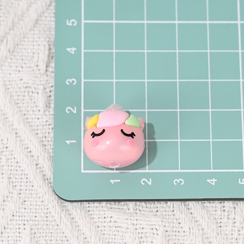 Wholesale  10pcs/pack Cartoon Unicorn Beads  Acrylic Beads