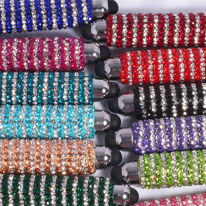 Wholesale beadable pens Full diamond color rhinestone beaded touch screen pen