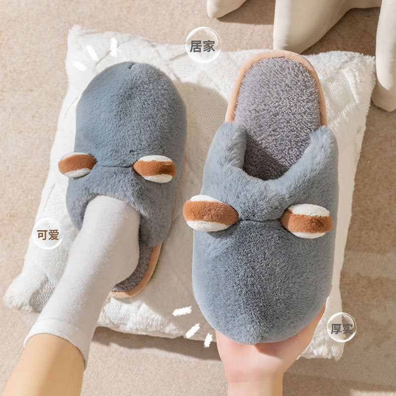 Wholesale Winter Indoor Home Thick Bottom Non-slip Warm Couple Plush Slippers