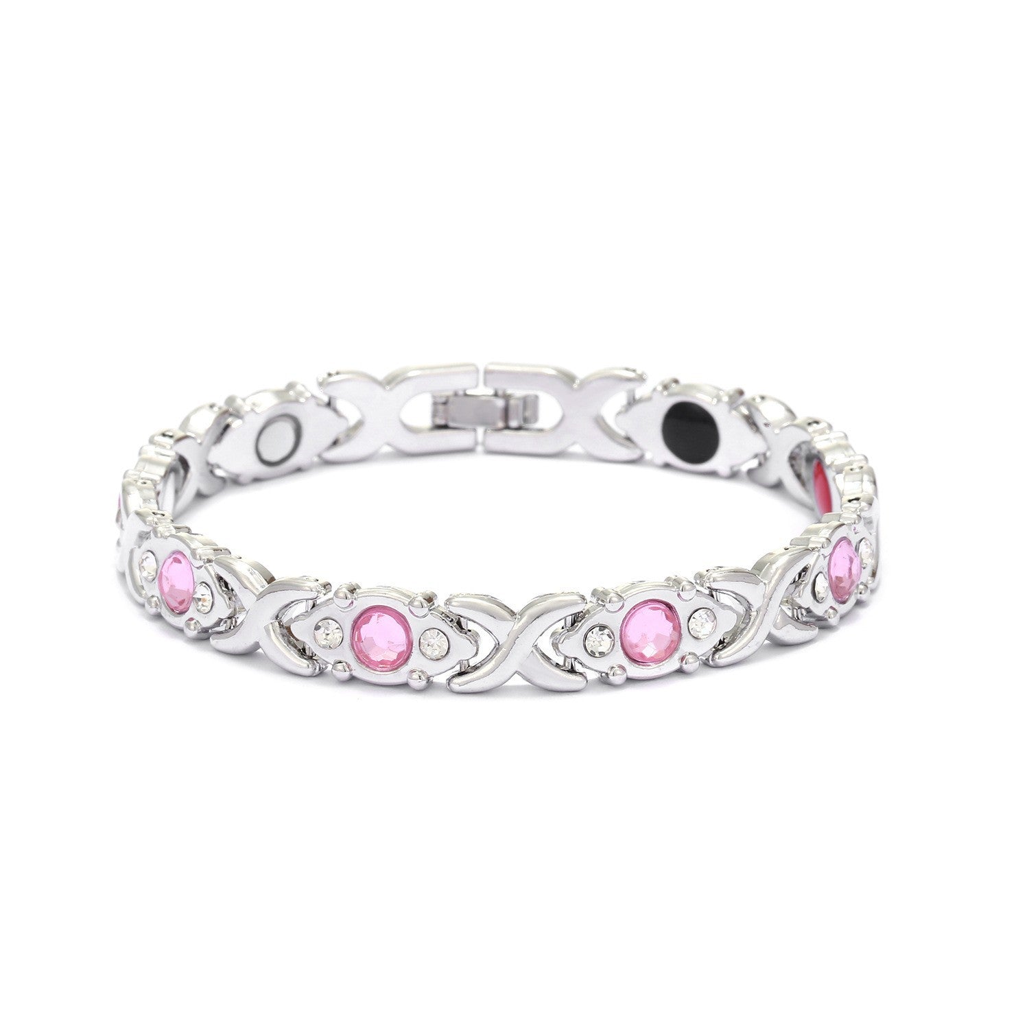 Wholesale Fashion Removable Energy Magnet Environmental Protection Alloy Diamond Adjustable Bracelet