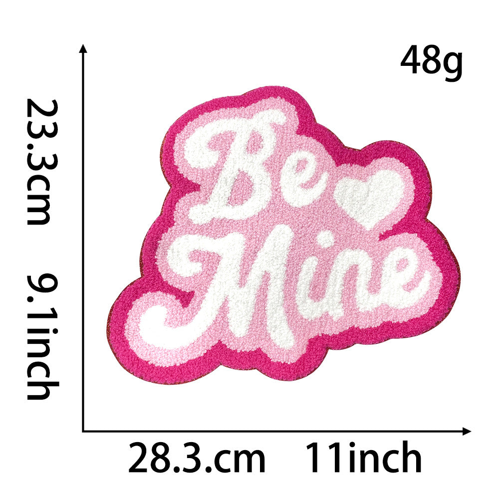 Wholesale 28Cm Towel Embroidery Patch Be Mine Red Stylish Coat Embellishment Everyday Fashion Accessory