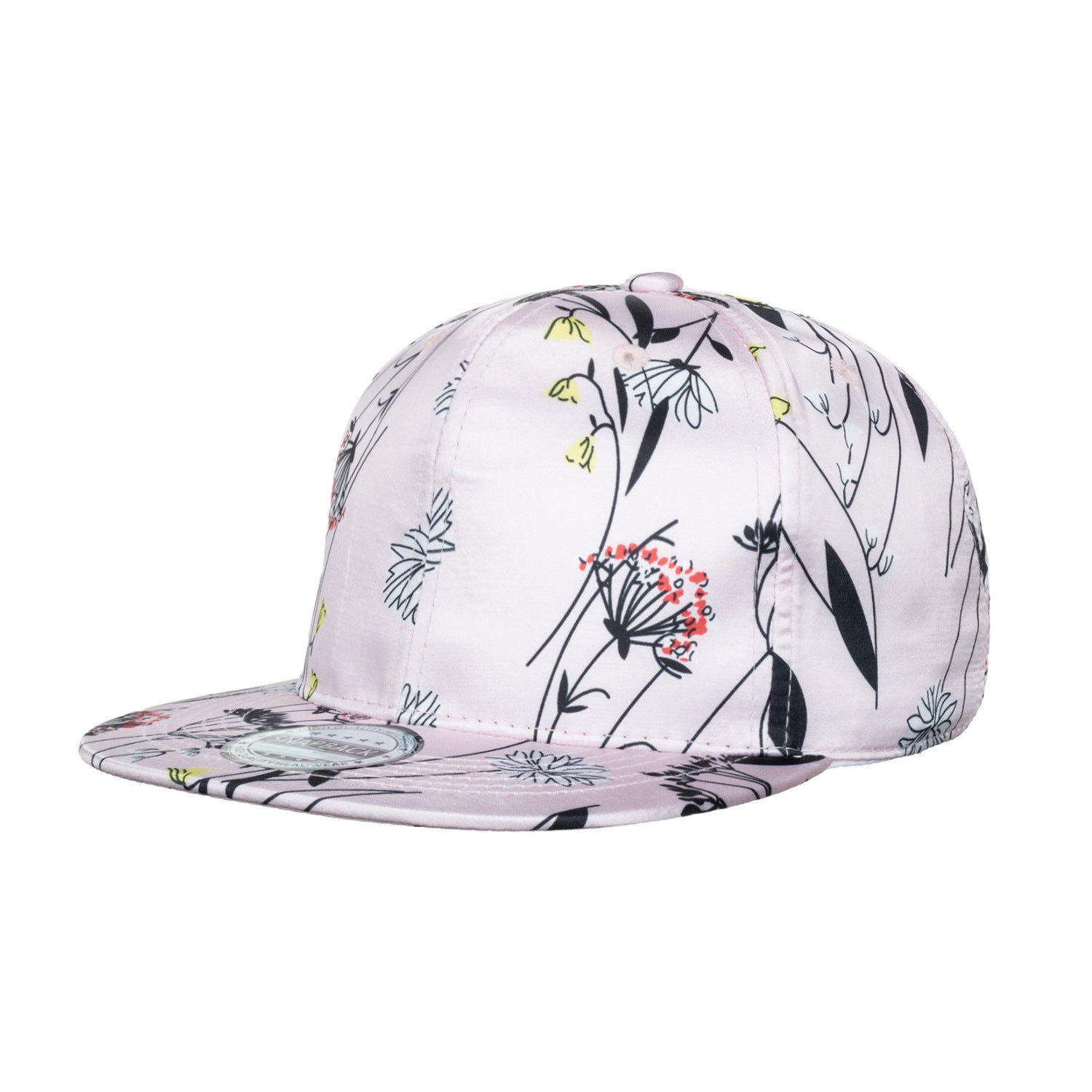 Wholesale Flat brim baseball cap with digital print of coconut tree pattern