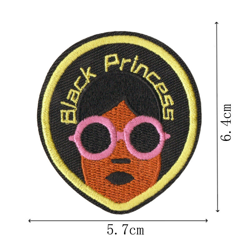 Wholesale Embroidered Patch With Black Independence Day Design Sew On Decorative Badge For Coats Casual Craft Supply For Resale