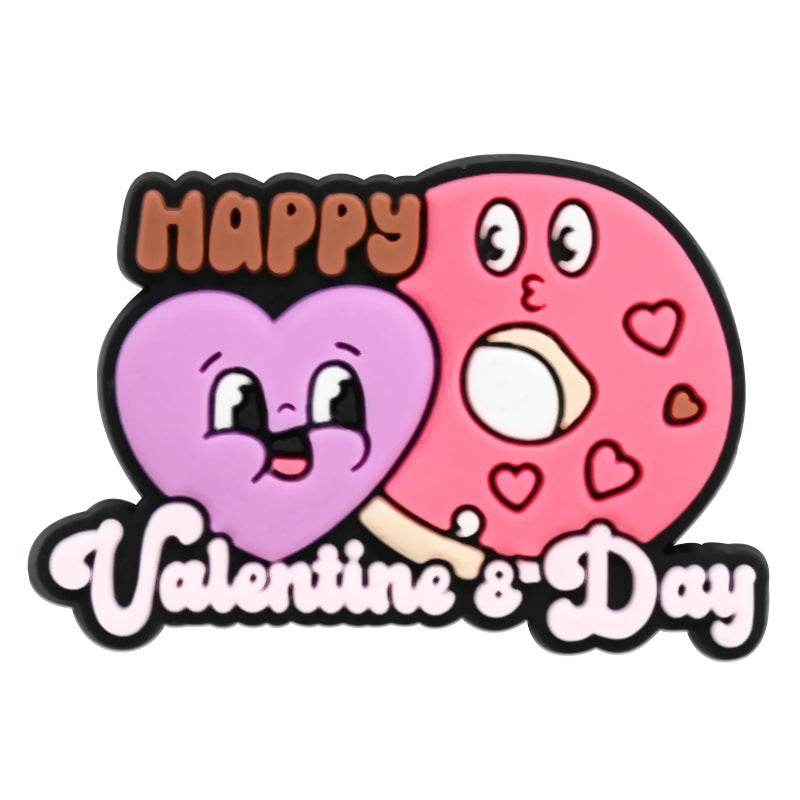 Wholesale Random 100pcs Valentine' s Day series diverse cartoon Croc Charms